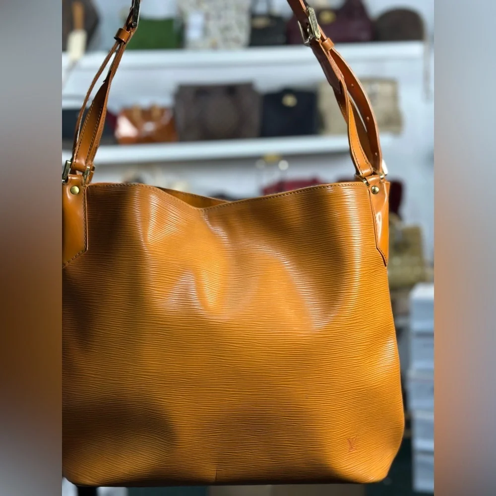 LV Orange Epi Leather Hobo